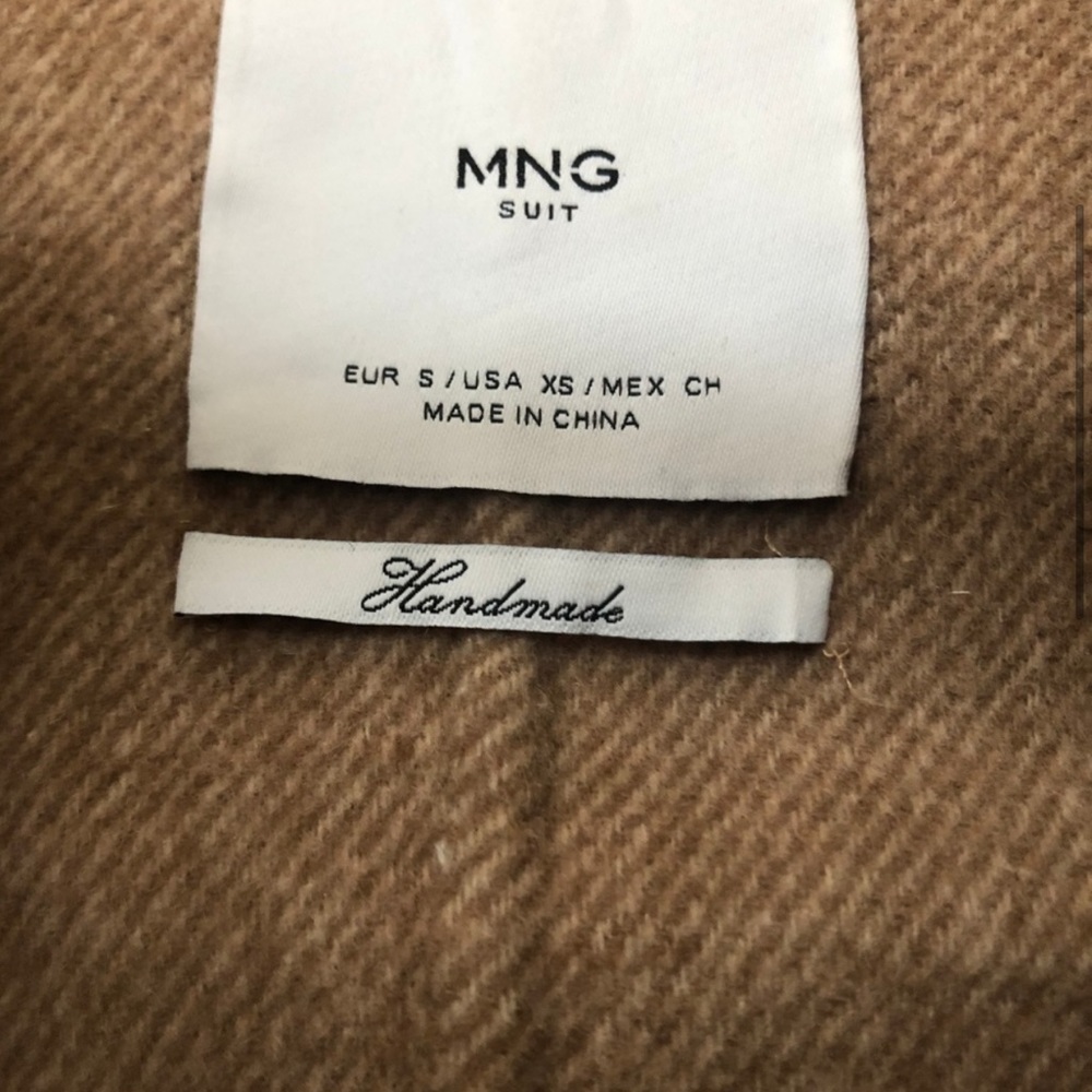 New Mango Mng Camel Wrap Drape Camel Coat - image 7